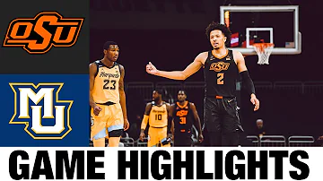 Oklahoma State vs Marquette Highlights 2020 College Basketball Highlights