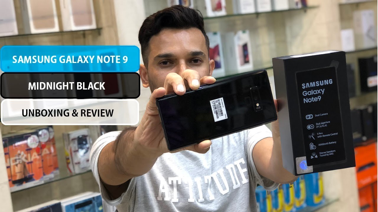 SAMSUNG GALAXY NOTE 9 MIDNIGHT BLACK - YouTube
