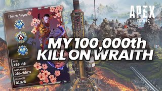 100,000 KILLS ON WRAITH! | #1 TOTAL KILLS APEX LEGENDS PC | Apryze