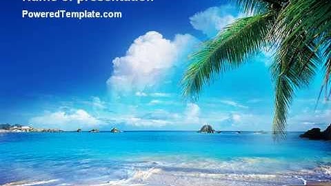 Vacation In A Blue Lagoon PowerPoint Template by PoweredTemplate.com