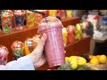 Korean street food - Fresh vitamin fresh fruit juice / 100% fruit juice / GwangJang Market - 생과일 주스