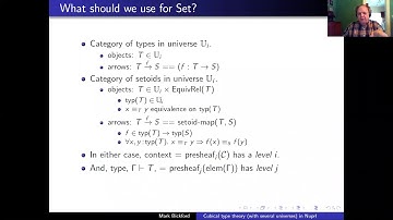 Cubical type theory with several universes in Nuprl - Mark Bickford