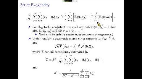 楊睿中【統計學 2021】An Introduction to Panel Models -- 02. Fixed Effects Estimator