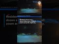 Rare, green fireball beams in the night. Watch it streak across the sky.