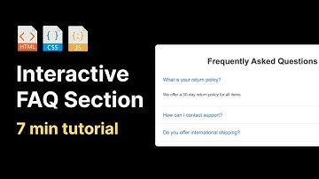 How to code interactive FAQ section using HTML, CSS and JavaScript