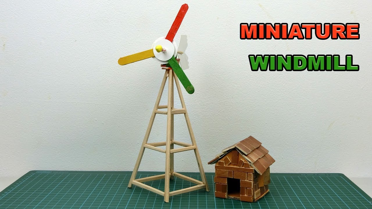 How to make Miniature Windmill DIY Crafts ideas - YouTube