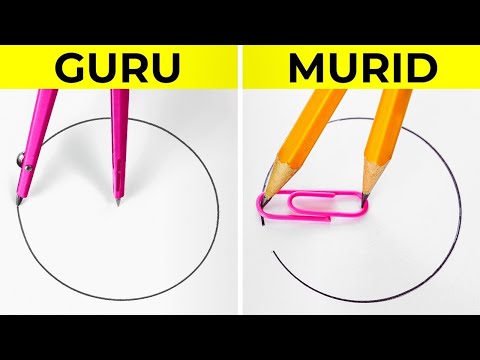 TANTANGAN GURU vs MURID || Trik Sekolah Wajib Dicoba! Kerajinan ala Murid Cerdas oleh 123GO! SCHOOL