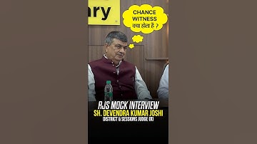 RJS Mock Interview | Sh. Devendra Kumar Joshi [District and Session Judge (R)] #shorts