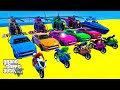 Gta v spiderman crazy car racing on monster truck with super cars challenge with superheros