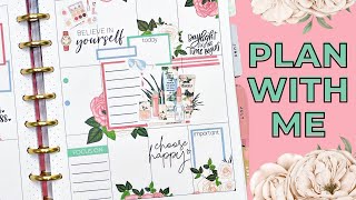 PLAN WITH ME | SOFT FLORAL SPREAD | THE HAPPY PLANNER screenshot 1