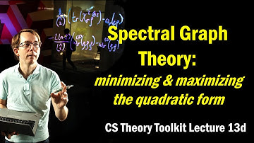 Spectral Graph Theory: Minimizing/Maximizing the Quadratic Form || @ CMU || 13d of CS Theory Toolkit