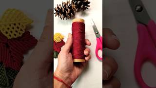 Make your own Macrame Maple Leaf 🍁 Step by Step tutorial #diy #shorts #macrame