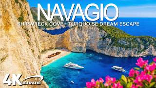 Navagio Beach 4K Drone Footage | Looks Unreal, Shipwreck Cove, Turquoise Waters with Deep House Mix