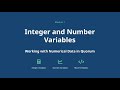 Hour 3 Integers and Number Variables