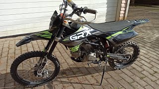 Запуск двигателя питбайка GR-X 125.   70 м/ч.