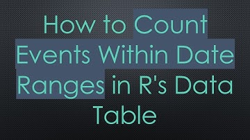 How to Count Events Within Date Ranges in R