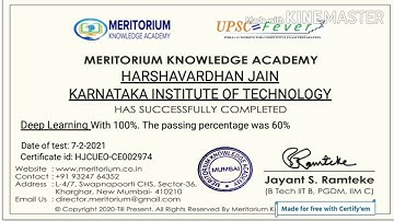 Free online course with certificate | Deep learning technology | UPSC Fever Certificate/Cent Govt