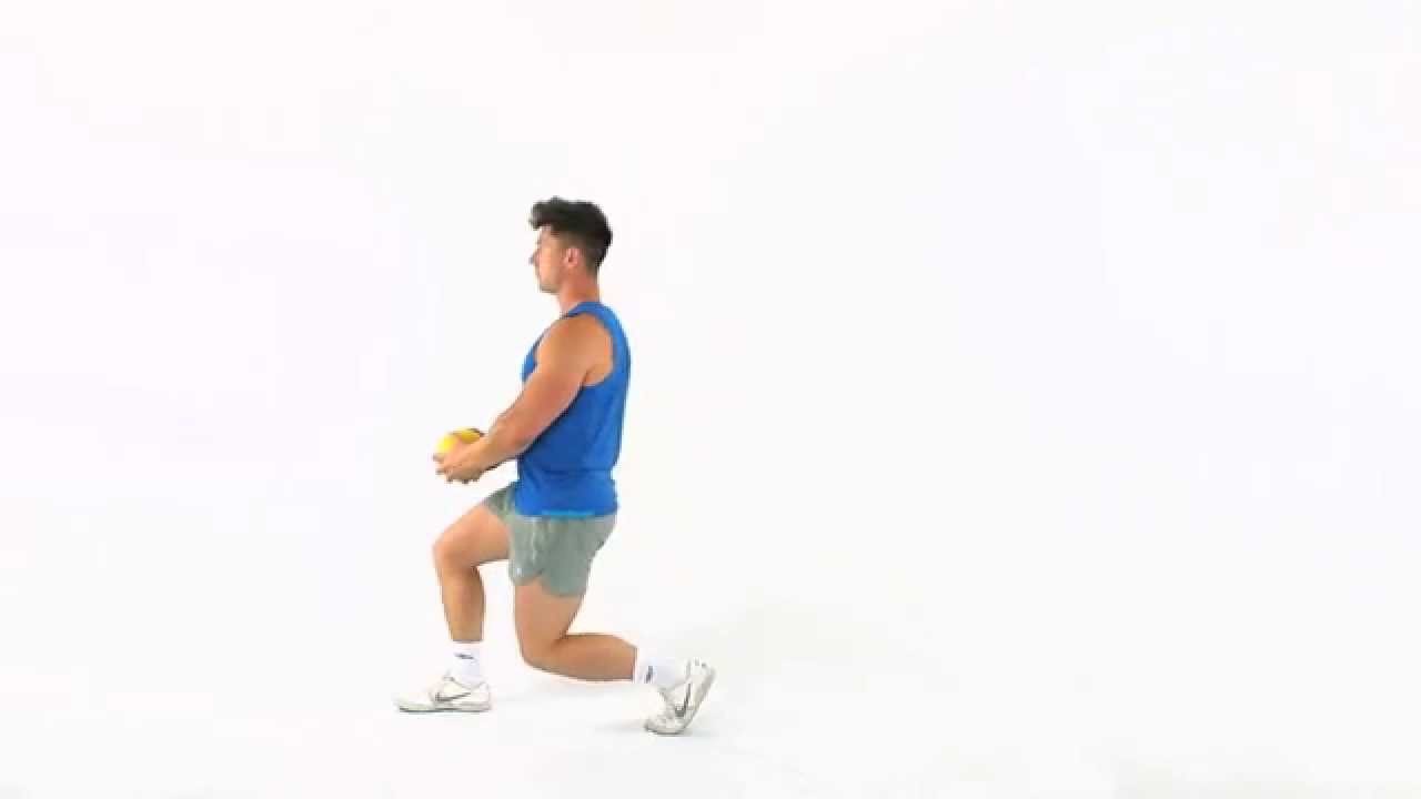 Walking lunge with medicine ball twist YouTube