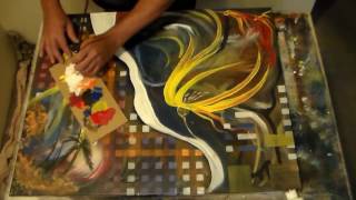 Abstract Art Compilation #1-Trick Painting in Acrylics with Music