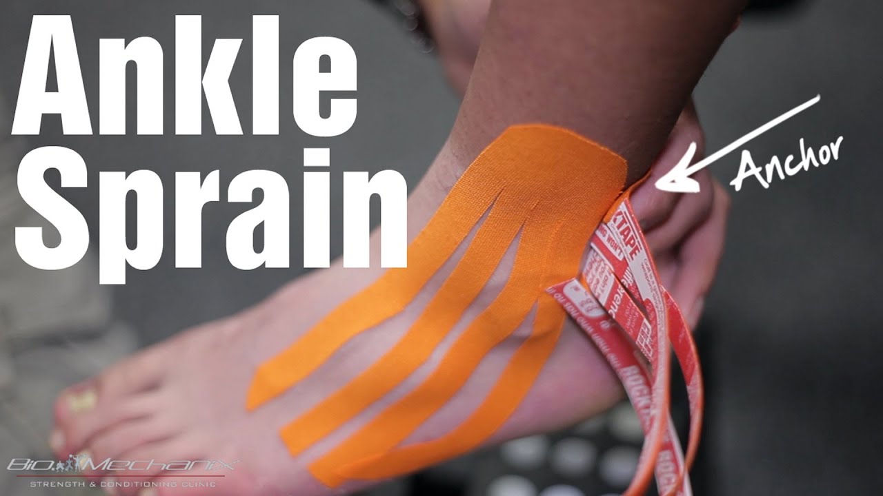 klima Delegeret forhindre How to Kinesio Tape for an Ankle Sprain with RockTape Rock Doc Jon Torerk -  YouTube
