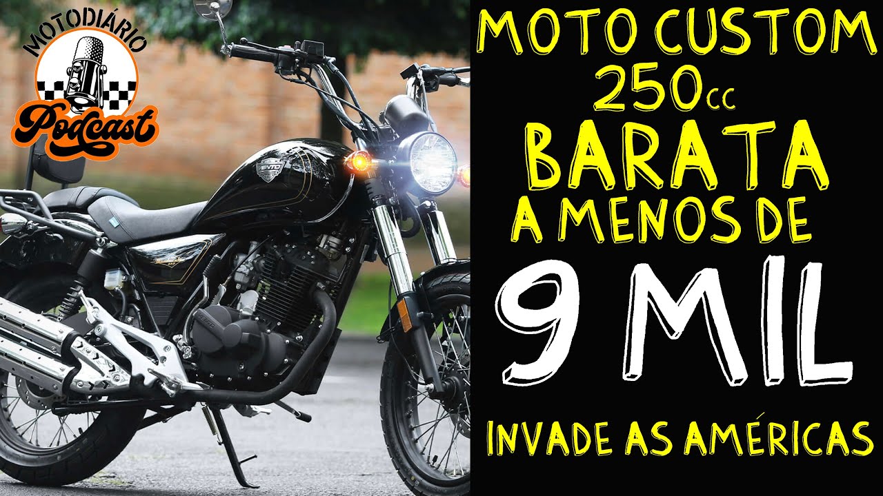 MOTO CUSTOM 250cc BARATA, menos de 9 mil reais INVADE as AMÉRICAS