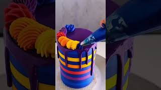 5 colours cake decoration ideas || ytfeed cake ytshort birthdayevent chocolate caker cakestyl