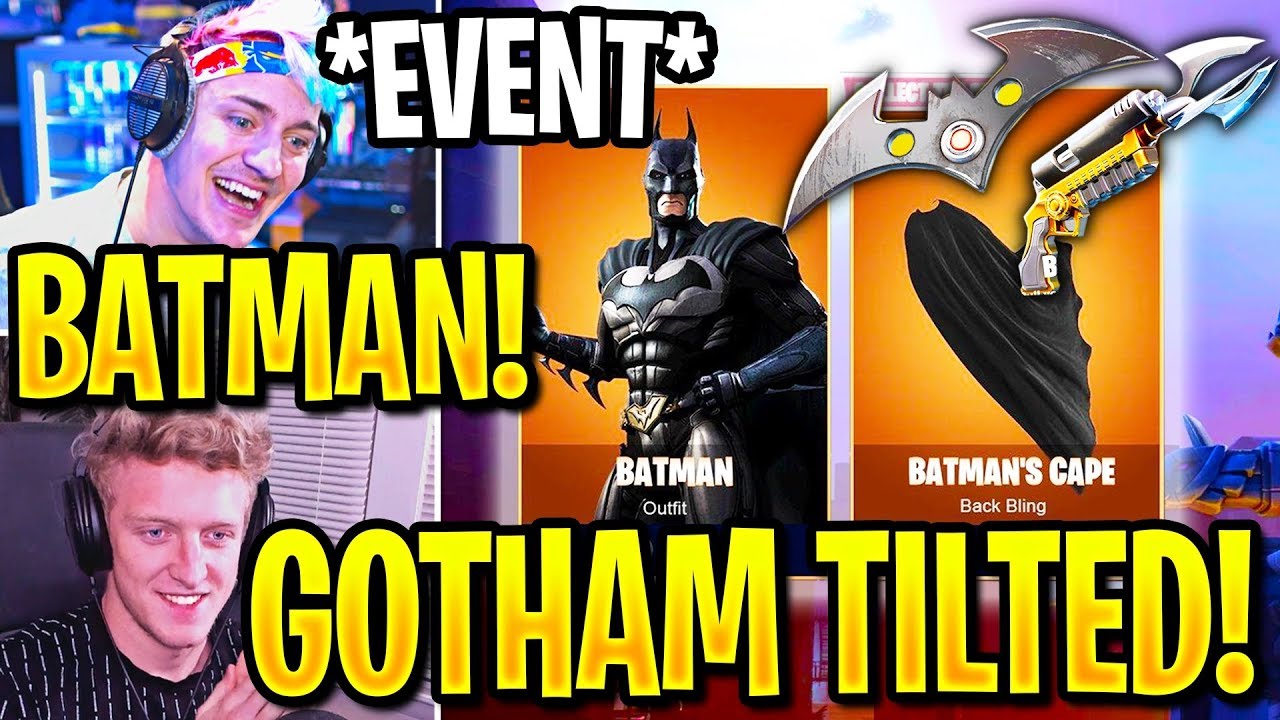 STREAMERS REACT TO *NEW* BATMAN EVENT! GOTHAM CITY + FREE ITEMS! (Fortnite)