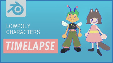 Cute Low Poly Characters | (Timelapse + Commentary)