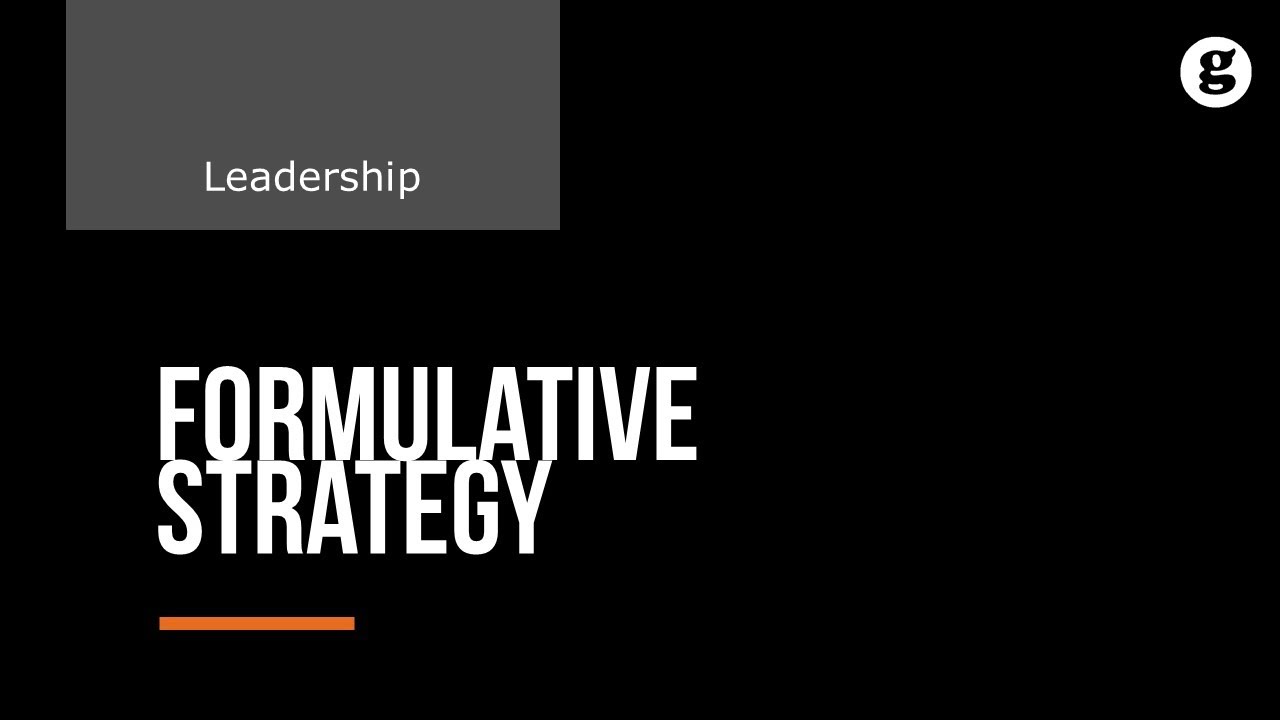Formulative Strategy - YouTube