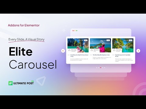 How to Use Elite Carousel Widget by Ultimate Post Kit in Elementor | BdThemes Tutorial
