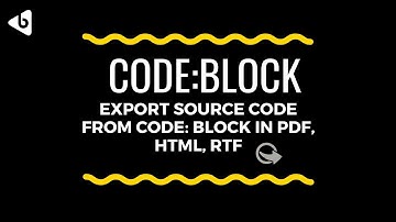 how to export source code file form code:block in Html, pdf, rtf Formate