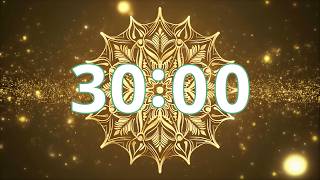 30 Minute Timer Golden Mandala & Sacred Geometry + Soft Bell | Meditative Calm, No Music screenshot 4