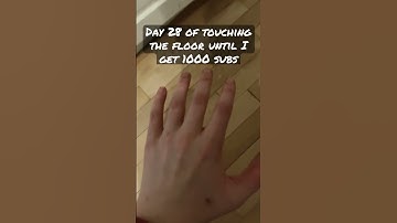 Day 28 of touching the floor until I get 1000 subs