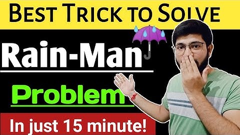 Rain man Problem Trick | How to solve Rain man problem | IIT JEE NEET tricks | Physics Class11 Chap3
