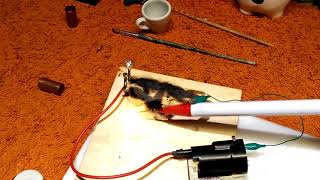 Lightning effect with NaCl and KCl