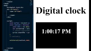 Digital Clock - Project | JAVASCRIPT | HTML | CSS