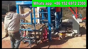 Full Automatic  PLC control QT4-25 block making machine with manual forklift