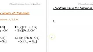 4.7d Quantificational Symbolization 7: Relationships between the Quantifiers