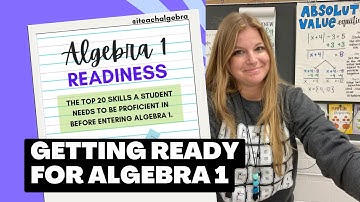 Getting Ready for Algebra 1 - Intro