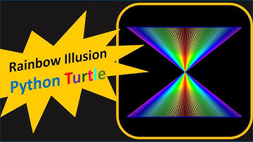 Rainbow colored Graphics | illusion using Python Turtle