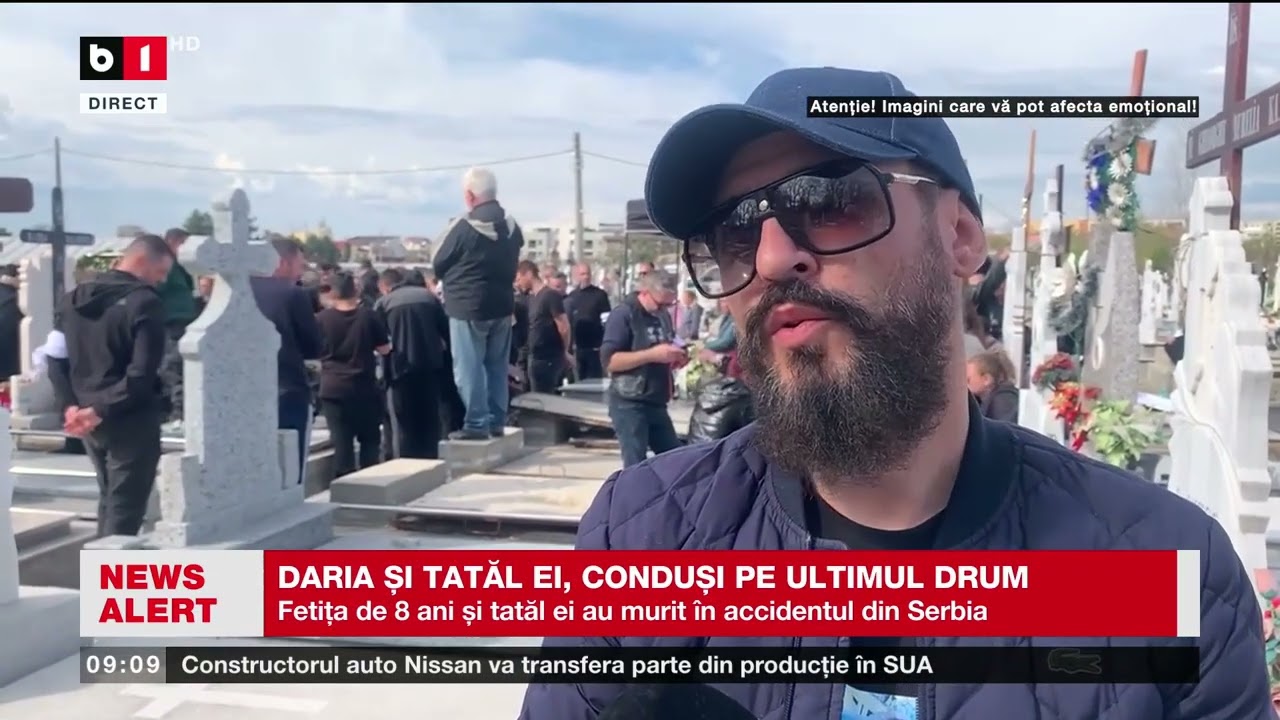 DARIA ȘI TATĂL EI, CONDUȘI PE ULTIMUL DRUM_Știri B1TV_6 apr. 2025