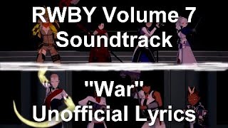Rwby Volume 7 Soundtrack War un S