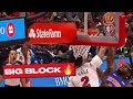 Lonzo Skies out of NOWHERE for the Bulls Double Block! 😮