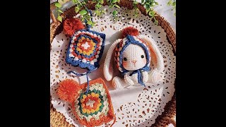 祖母格 大耳朵兔子 diy 編織純手工 垂耳兔玩偶可愛禮物影片【上】