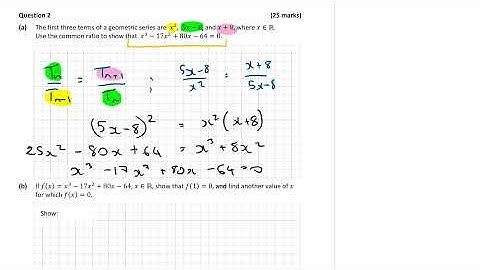 Leaving Certificate Maths 2018 pp1 Q2