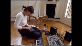 rare footage of Björk writing music in her home studio (1994)