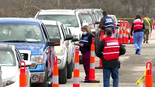 Following changes, outdoor Family Arena mass vaccination event sees little traffic, short wait times