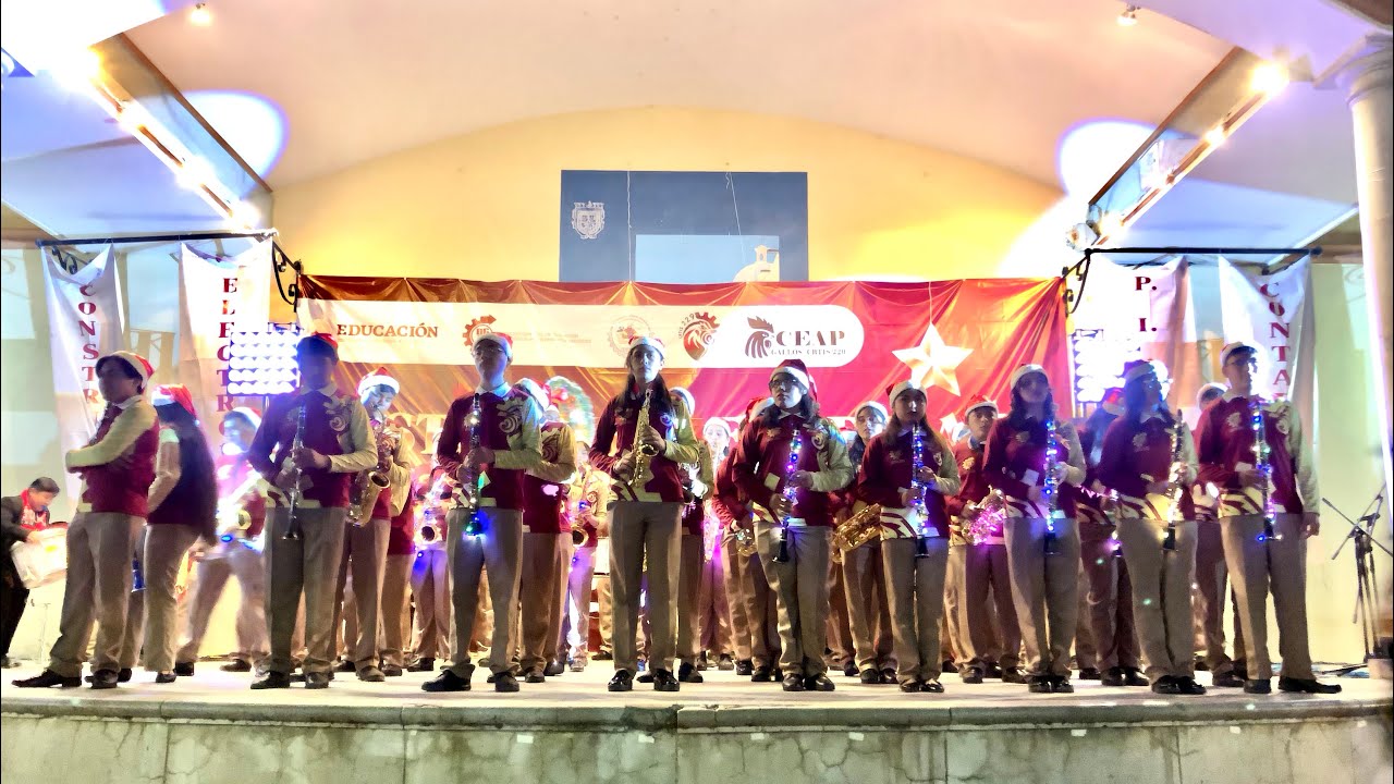 Presentación de la MARCHING Band cbtis 229. Festival fin de año. 