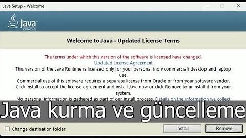 Java Kurma ve Güncelleme - Sesli ve Sade Anlatım