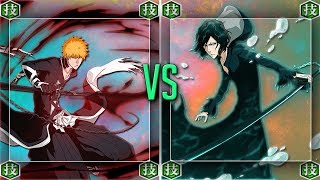 Character Comparison: FB Ichigo and Tensa Tech/Green [Bleach Brave Souls]
